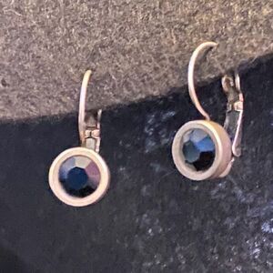 Y2K Black and Silver Tone Earrings